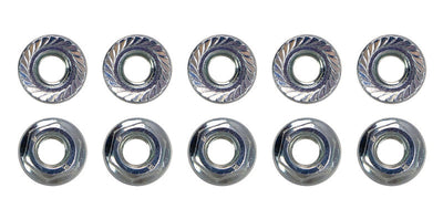 Moroso M6 x 1.00 Serrated Zinc Flange Nut - 10 Pack