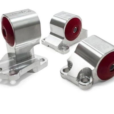 Innovative 92-95 Civic B/D Series Silver Aluminum Mounts Solid Bushings (Auto to Manual 2 Bolt)