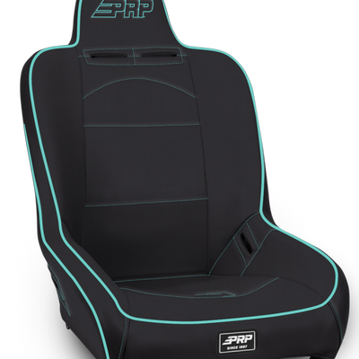 PRP Premier High Back Suspension Seat- Black/Teal Vinyl