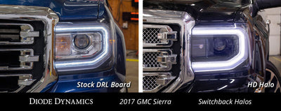 Diode Dynamics GMC Sierra LED Halos Switchback 16-18 Sierra 1500