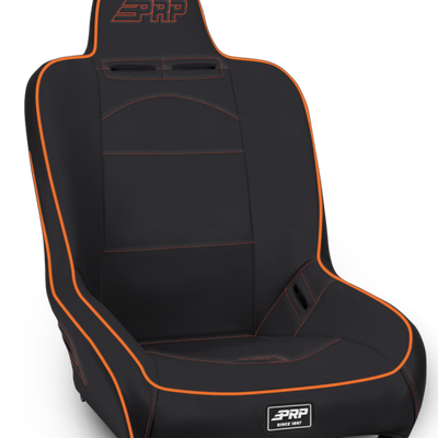 PRP Premier High Back Suspension Seat- Black/Orange Vinyl