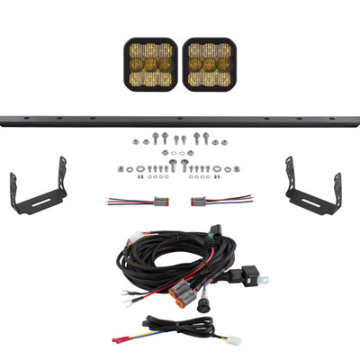 Diode Dynamics 14-23 Toyota 4Runner SS5 Stealth Grille LED 2-Pod Kit - Yellow Pro Combo