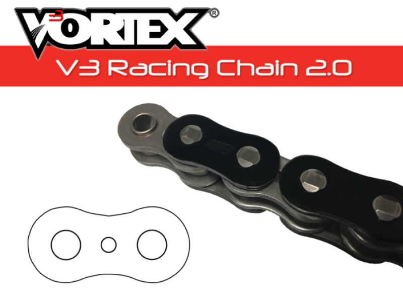 Vortex Racing V3 2.0 Chain 525SX3-114- Black