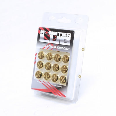 Wheel Mate Monster Lug Nut Caps - Gold 14x1.50