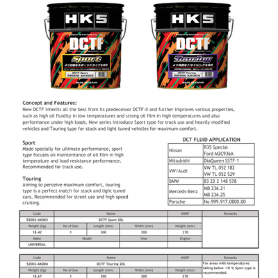 HKS Dual Clutch Transmission Fluid Sport 20L