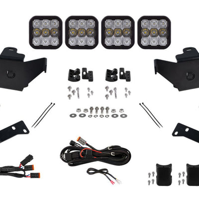 Diode Dynamics 2024 Toyota Tacoma SS5 Grille CrossLink Lightbar Kit - Pro White Combo