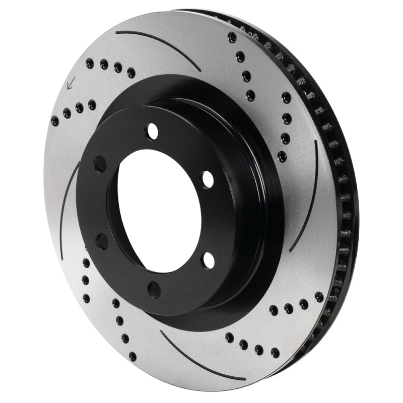 Wilwood 6x5.5 SRP Drilled & Slotted Black Electro Coat Rotor LH