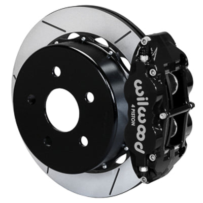 Wilwood 07-18 Jeep Wrangler Narrow Superlite 4R Rear Brake Kit Slotted 13.50in Rotor w/Lines - Black