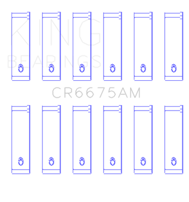 King Engine Bearings Chrysler 3.3/3.8 V6 (Size +0.25mm) Connecting Rod Bearing Set