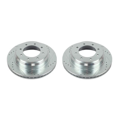 Power Stop 12-19 Nissan NV1500 Rear Evolution Drilled & Slotted Rotors - Pair