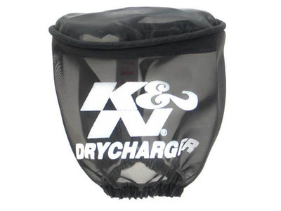 K&N Drycharger Air Filter Wrap - Oval Straight - Black