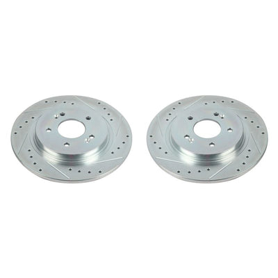 Power Stop 19-20 Hyundai Santa Fe Rear Evolution Drilled & Slotted Rotors - Pair