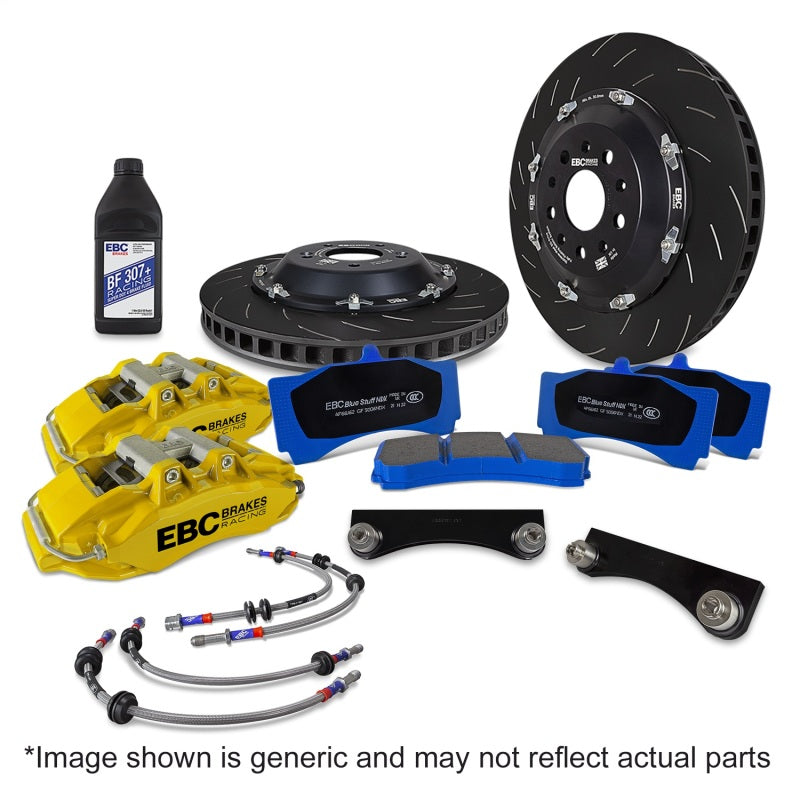EBC Racing 89-98 Nissan Skyline GT-R R32/R33 Yellow Apollo-6 Caliper 355mm Rotor Front Big Brake Kit