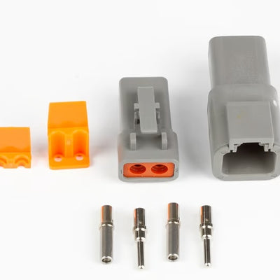 Haltech Matching Set of Deutsch DTP-2 Connectors (25 Amp) Plug & Pins