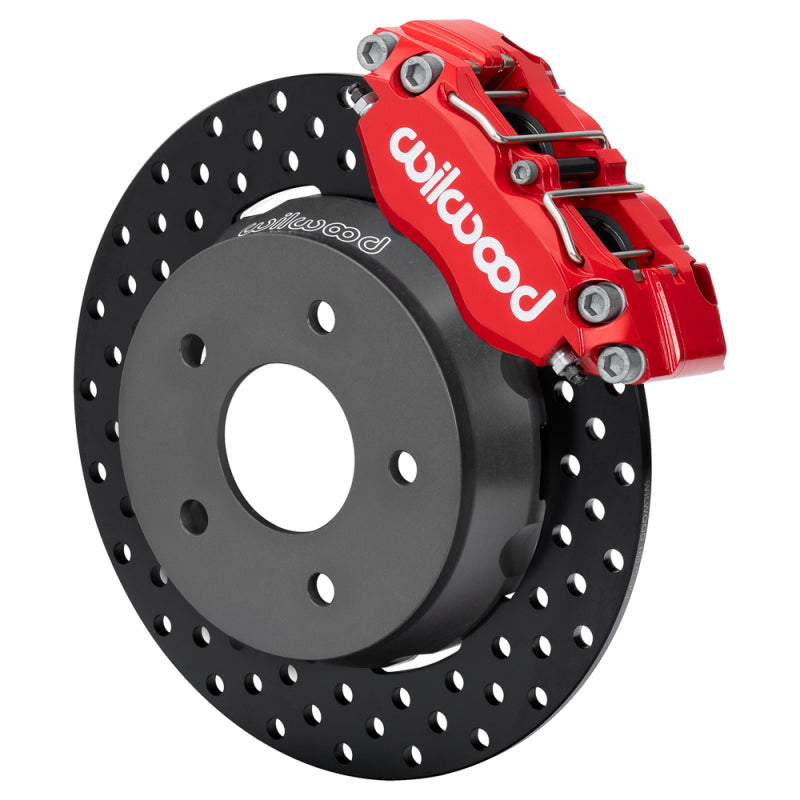 Wilwood 22-24 Polaris RZR Turbo/ Pro R 5-Lug Front Big Brake Kit - Drilled Rotors Red