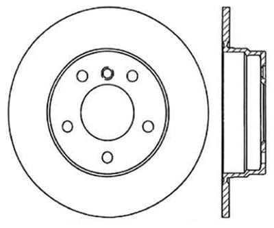Stoptech 92-99 BMW 318i Cryo Sport Slot Rear Left Brake Rotor