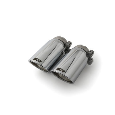 Remus Stainless Steel 84mm Angled Rolled Edge Chrome w/Adj Clamp Tail Pipe Set (Quad Tips)