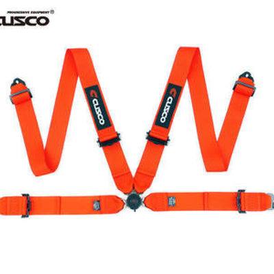 Cusco Universal 4 Point 3in Width Racing Harness - Red