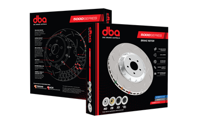 DBA 03-07 350Z / 03-04 G35 w/ Brembo Front Slotted 5000 Series 2 Piece Rotor Assembled w/ Black Hat