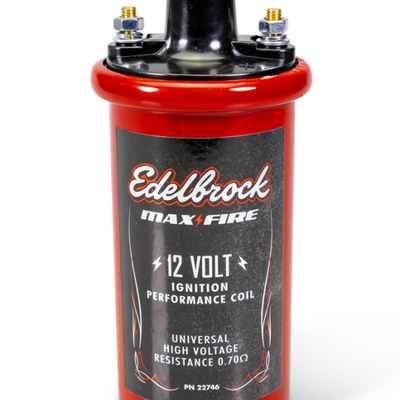 Edelbrock Ignition Coil - Electric Oil Filled - .70 PR Red w/ Black Top