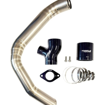Torque Solution 15-21 Subaru WRX Top Mount Charge Pipe - Titanium Brushed / Raw
