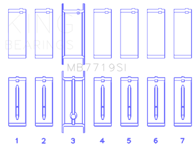 King Engine Bearings AMC / JEEP 242CI 4.0L POWER-TEC (Size 0.10 Oversized) Main Bearing Set