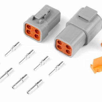 Haltech Matching Set of Deutsch DTP-4 Connectors (25 Amp) Plug & Pins
