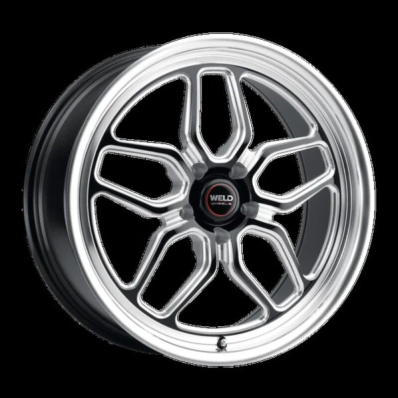 Weld S152 18X5 Laguna Drag 5X112 ET-23 BS2.1 Gloss Black MIL Dia 78.1