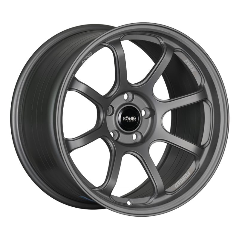 Konig Forged F6SX 17x9 4x100 ET45 Satin Grey Wheel (Knurled Bead)