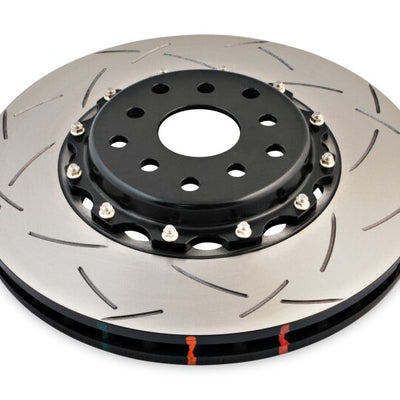 DBA 04-07 STi/2017 BRZ w/Perf. Pkg. 10 Hole Front Slotted 5000 Series 2/PC Rotor Assembled w/Blk Hat