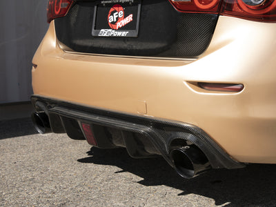 aFe 14-15 Infiniti Q50 V6 3.7L Takeda 2.5in 305 SS Cat Back Exhaust System w/ Black Tips
