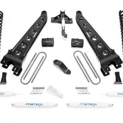 Fabtech 18 Ford F450/F550 4WD Diesel 6in Rad Arm Sys w/Coils & Perf Shks