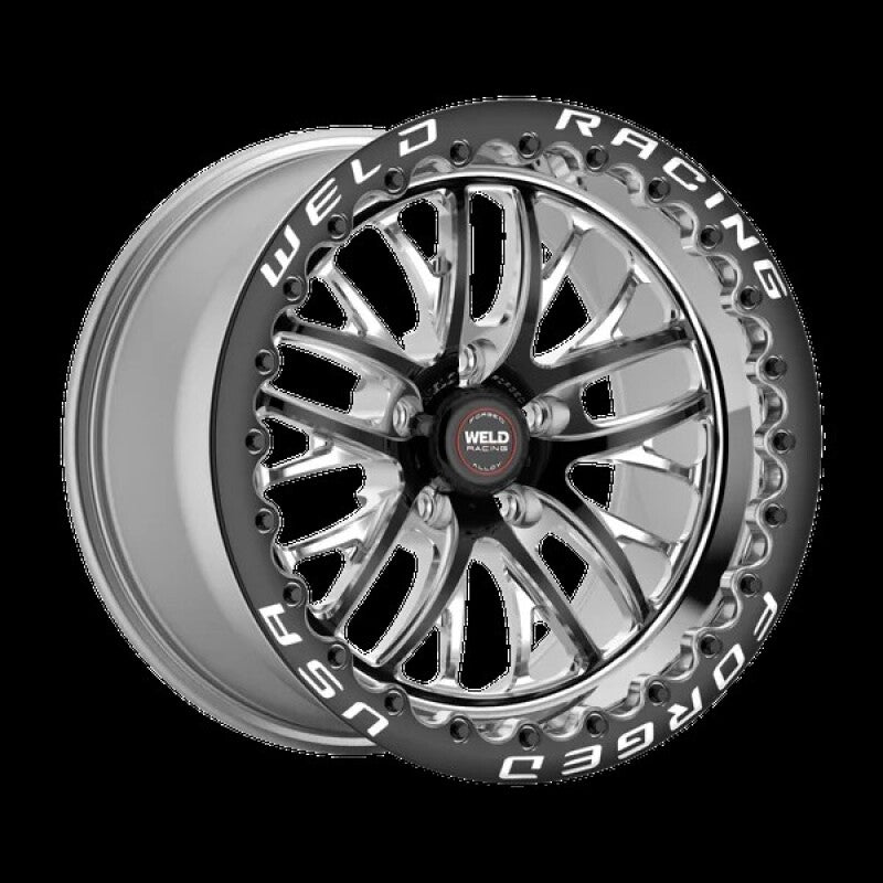 Weld S82 15x10 / 5x120 BP / 7.5in BS (Med Pad) Black Wheel - Black Single Beadlock MT