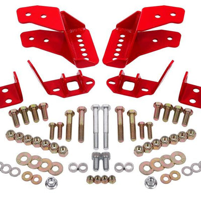 BMR 78-87 G-Body Coilover Conversion Kit Rear Adjustable Shock Mount Without CAB - Red