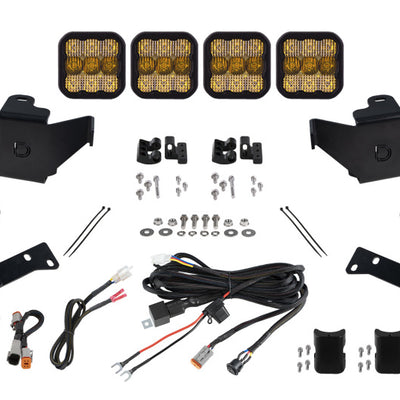 Diode Dynamics 2022 Toyota Tundra SS5 Grille CrossLink Lightbar Kit - Sport Yellow Combo