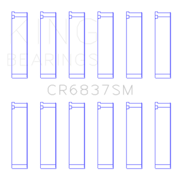 King Engine Bearings Honda J30/J36 (Size +0.75mm) Connecting Rod Bearing Set
