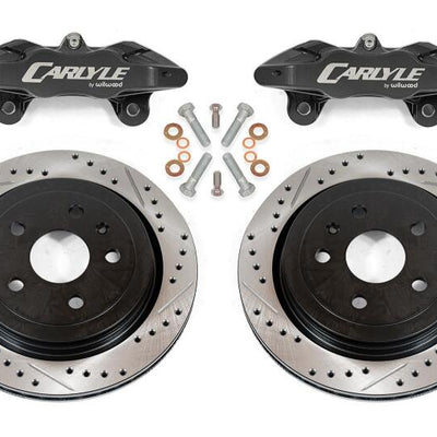 BMR 14-19 Chevrolet Corvette C7 Brake Kit For 15in Conversion Drilled & Slotted Rotors Black Caliper