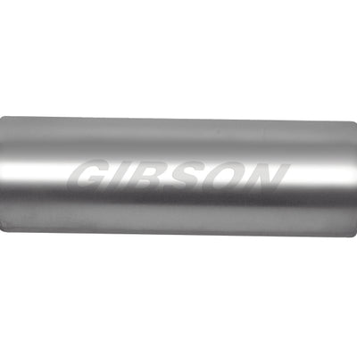 Gibson SFT Superflow Offset/Offset Round Muffler - 6x19in/2.25in Inlet/2.25in Outlet - Stainless