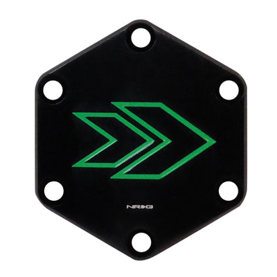 NRG Arrow Engraved Horn Delete Button- Green
