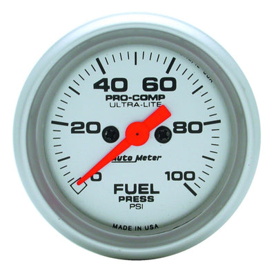 Autometer Ultra-Lite 52mm 0-100 PSI Electronic Fuel Pressue Gauge