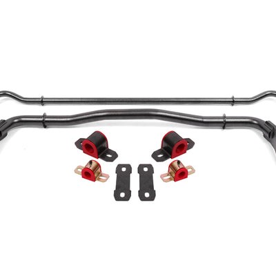 BMR 08-19 Dodge Challenger Front/Rear Hollow 38mm/25mm Sway Bar Kit w/ Bushings - Black Hammertone