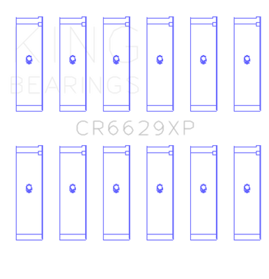 King Engine Bearings Mitsubishi 6G72 (Size 0.25) Connecting Rod Bearing Set