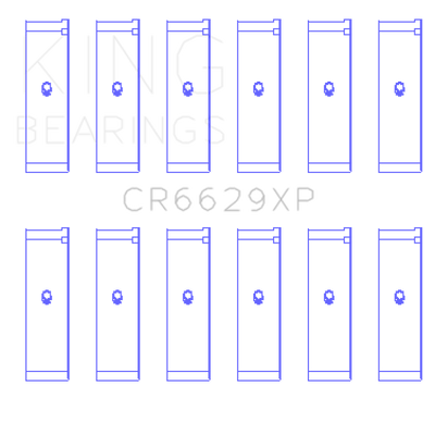 King Engine Bearings Mitsubishi 6G72 (Size 0.25) Connecting Rod Bearing Set