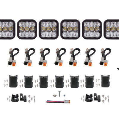 Diode Dynamics SS5 Sport Universal CrossLink 8-Pod Lightbar - White Combo