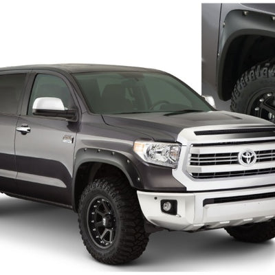 Bushwacker 14-18 Toyota Tundra Fleetside Pocket Style Flares 4pc 66.7/78.7/97.6in Bed - Black