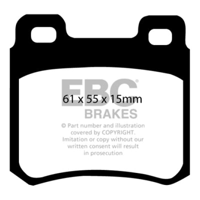 EBC 94-95 Mercedes-Benz C220 (W202) 2.2 Greenstuff Rear Brake Pads