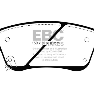EBC 07-08 Infiniti G35 3.5 Sport Bluestuff Front Brake Pads