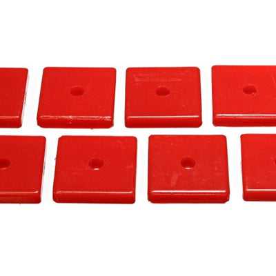 Energy Suspension Square Pad Set 2-1/16in Length x 2-1/16in Width x 3/8in Hole ID x 3/8in H-Black