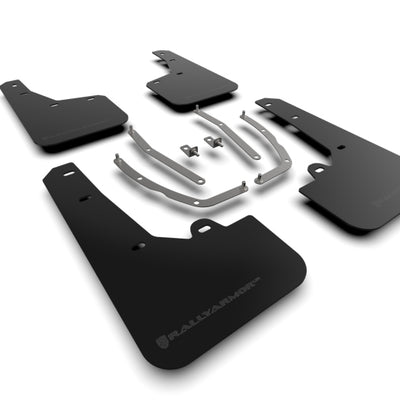 Rally Armor 22-24 Hyundai Tucson Black UR Mud Flap - Metallic Black Logo