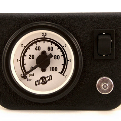 Air Lift Single Needle Gauge W/ 2in Lighted Panel - 100 PSI